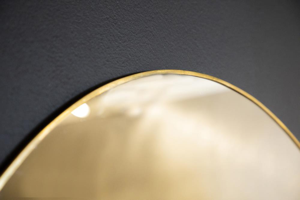 Hermione Round Wall Mirror Gold - LasVegasFurnitureOnline.com