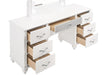 Barzini 7-drawer Vanity Desk with Lighted Mirror White - LasVegasFurnitureOnline.com