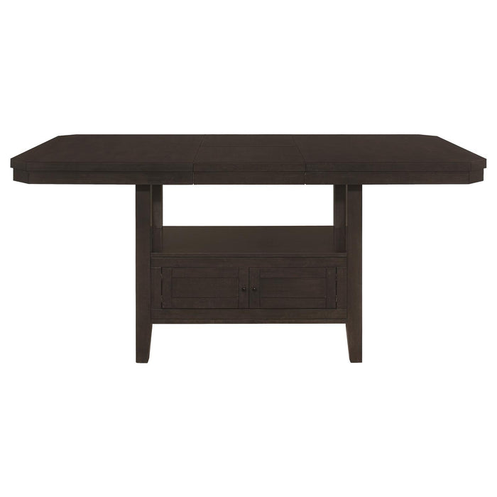 Prentiss Rectangular Counter Height Table with Butterfly Leaf Cappuccino - LasVegasFurnitureOnline.com