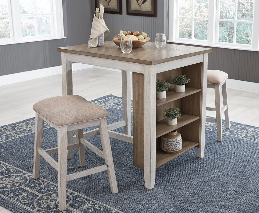 Skempton Counter Height Dining Table and Bar Stools (Set of 3) - LasVegasFurnitureOnline.com