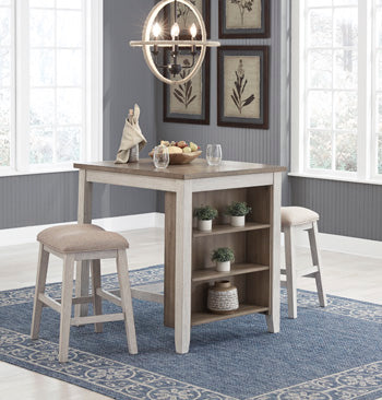 Skempton Counter Height Dining Table and Bar Stools (Set of 3) - LasVegasFurnitureOnline.com