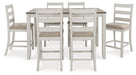 Skempton Counter Height Dining Table and Bar Stools (Set of 7) - LasVegasFurnitureOnline.com