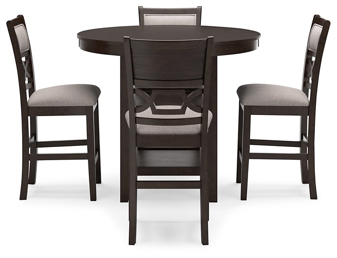 Langwest Counter Height Dining Table and 4 Barstools (Set of 5) - LasVegasFurnitureOnline.com