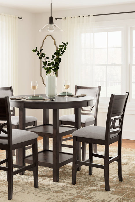 Langwest Counter Height Dining Table and 4 Barstools (Set of 5) - LasVegasFurnitureOnline.com