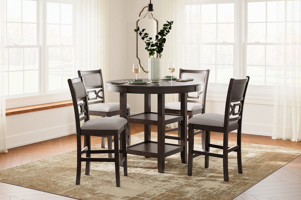 Langwest Counter Height Dining Table and 4 Barstools (Set of 5) - LasVegasFurnitureOnline.com