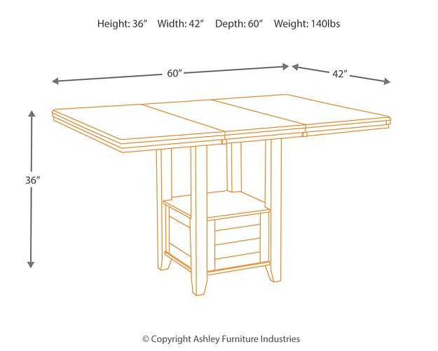 Haddigan Counter Height Dining Set - LasVegasFurnitureOnline.com