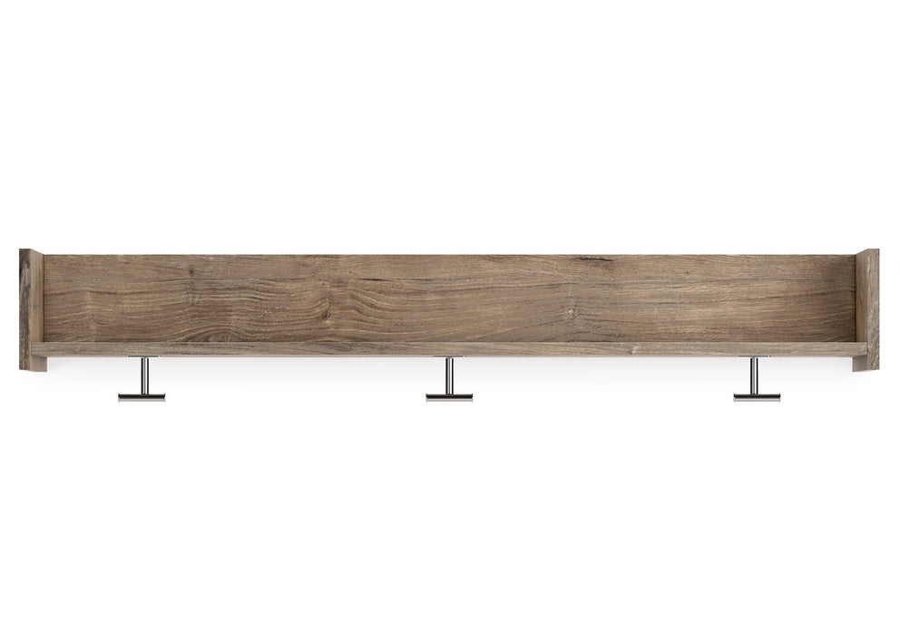 Oliah Wall Mounted Coat Rack with Shelf - LasVegasFurnitureOnline.com