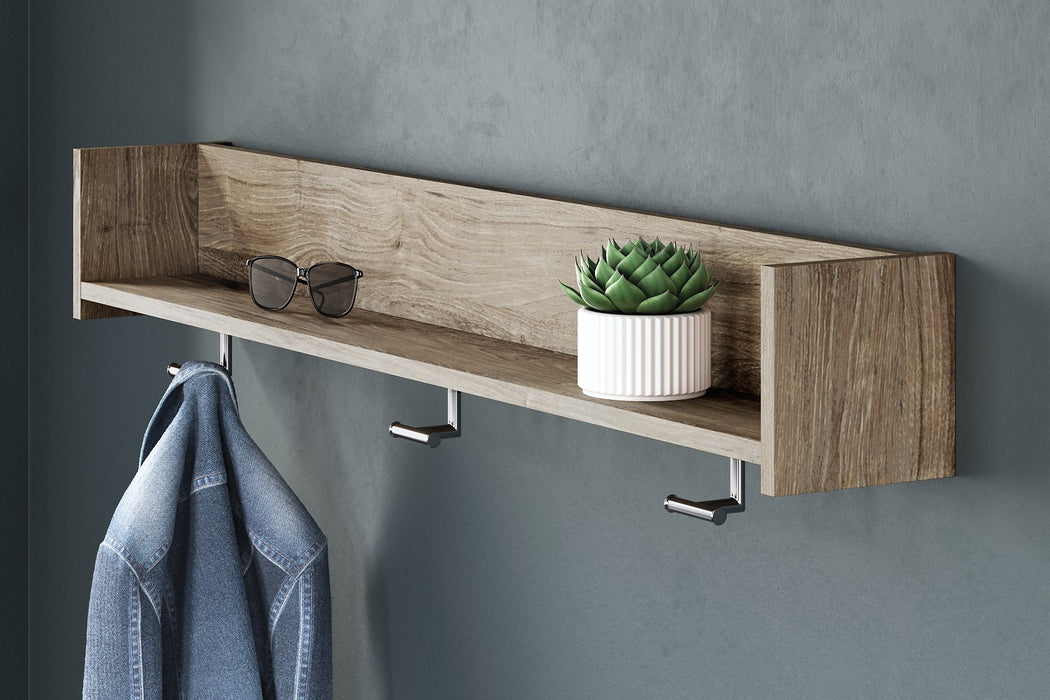 Oliah Wall Mounted Coat Rack with Shelf - LasVegasFurnitureOnline.com