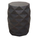 Fig Solid Mango Wood Accent Table in Grey Finish w/ Geometric Motif by Diamond Sofa - LasVegasFurnitureOnline.com