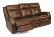 Flexsteel Latitudes Mustang Leather Power Reclining Sofa w/Power Headrests - LasVegasFurnitureOnline.com