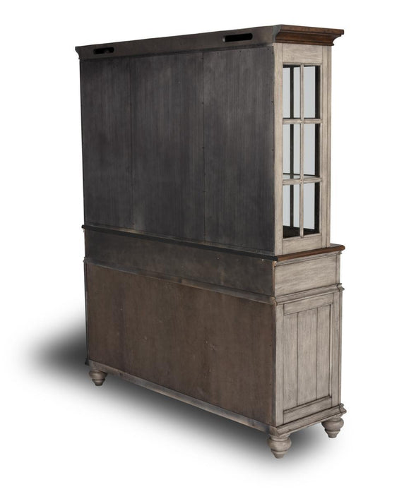 Flexsteel Wynwood Plymouth Buffet with Hutch in Two-Toned - LasVegasFurnitureOnline.com