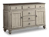 Flexsteel Wynwood Plymouth Buffet with Hutch in Two-Toned - LasVegasFurnitureOnline.com