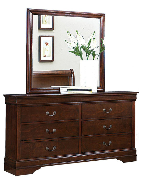 Homelegance Mayville 6 Drawer Dresser in Brown Cherry 2147-5 - LasVegasFurnitureOnline.com