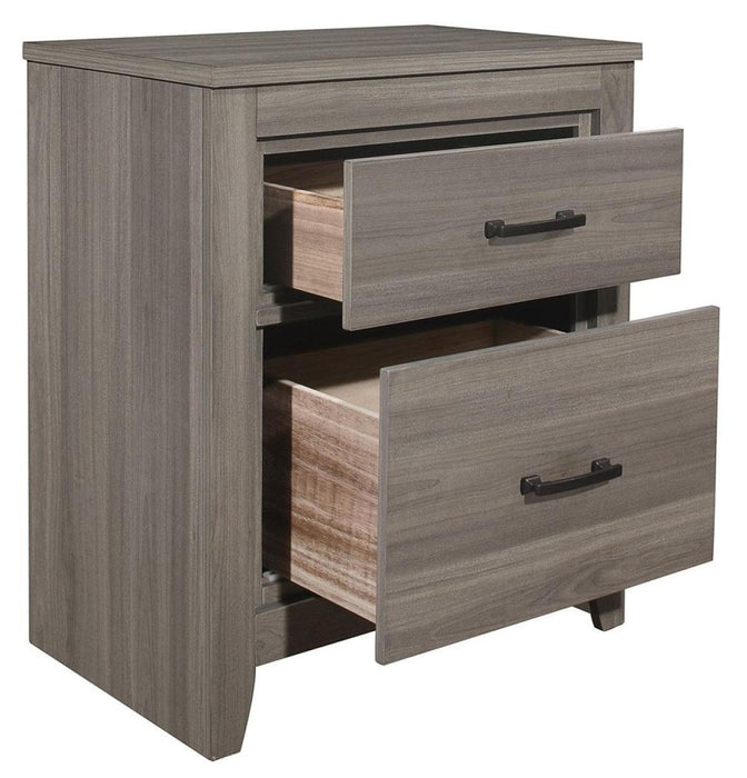 Homelegance Waldorf 2 Drawer Nightstand in Dark Gray 1902-4 - LasVegasFurnitureOnline.com