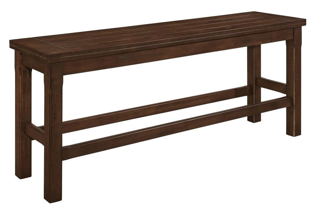 Homelegance Schleiger Counter Height Bench in Dark Brown 5400-24BH - LasVegasFurnitureOnline.com