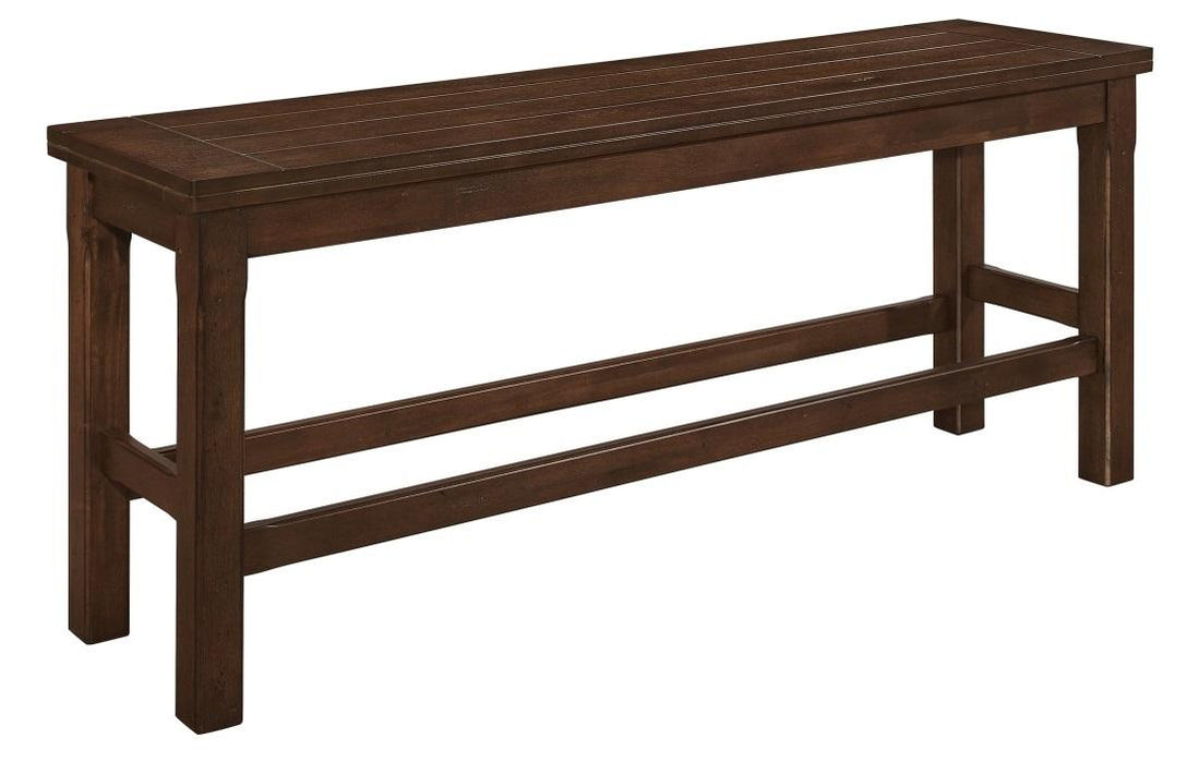 Homelegance Schleiger Counter Height Bench in Dark Brown 5400-24BH - LasVegasFurnitureOnline.com