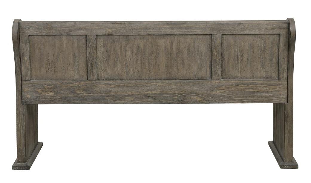Homelegance Toulon Bench with Curved Arms in Dark Pewter 5438-14A - LasVegasFurnitureOnline.com