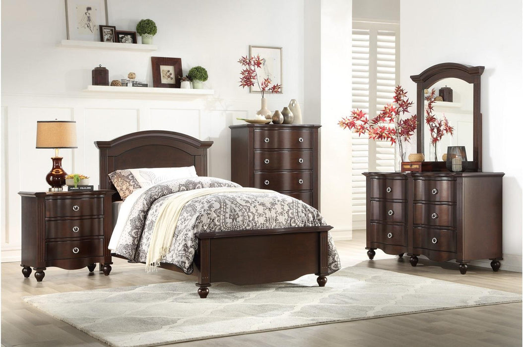 Homelegance Furniture Meghan 3-Drawer Nightstand in Espresso - LasVegasFurnitureOnline.com