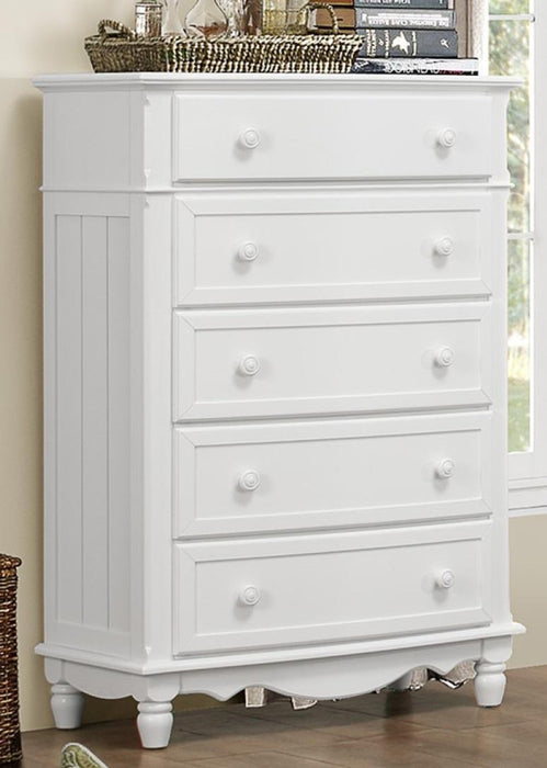 Homelegance Clementine 5 Drawer Chest in White B1799-9