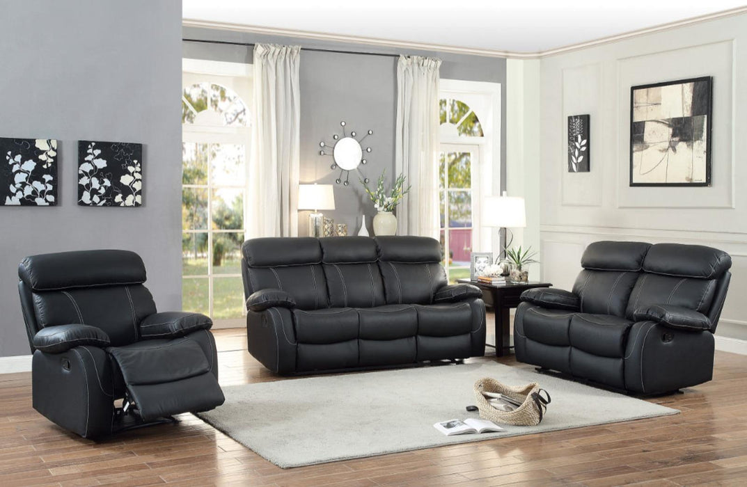 Homelegance Furniture Pendu Double Reclining Loveseat in Black 8326BLK-2 - LasVegasFurnitureOnline.com