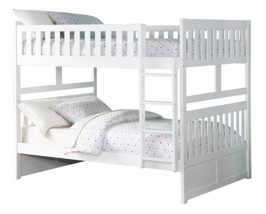 Homelegance Galen Full/Full Bunk Bed in White B2053FFW-1* - LasVegasFurnitureOnline.com