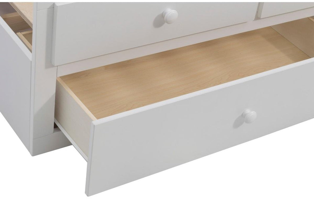 Homelegance Galen Twin/Twin Trundle Bed with Storage in White B2053PRW-1* - LasVegasFurnitureOnline.com