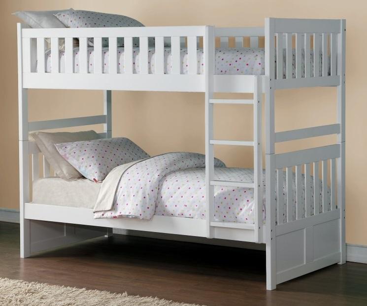 Homelegance Galen Twin/Twin Bunk Bed in White B2053W-1* - LasVegasFurnitureOnline.com