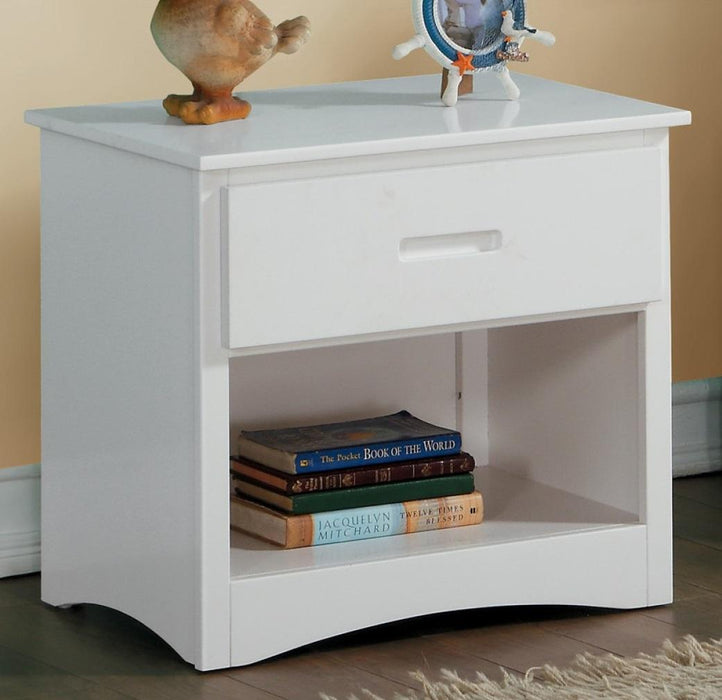 Homelegance Galen 1 Drawer Night Stand in White B2053W-4 - LasVegasFurnitureOnline.com