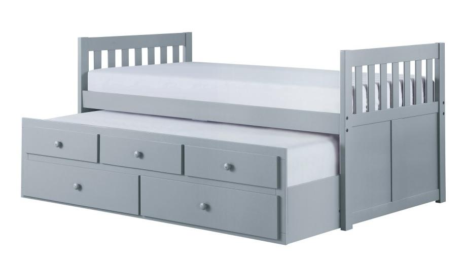 Homelegance Orion Twin/Twin Trundle Bed w/ 2 Storage in Gray B2063PR-1* - LasVegasFurnitureOnline.com