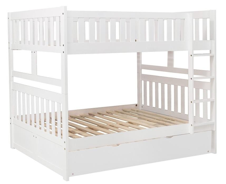 Homelegance Galen Full/Full Bunk Bed w/ Storage Boxes in White B2053FFW-1*T - LasVegasFurnitureOnline.com