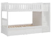 Homelegance Galen Bunk Bed w/ Reversible Step Storage and Storage Boxes in White B2053SBW-1*T - LasVegasFurnitureOnline.com