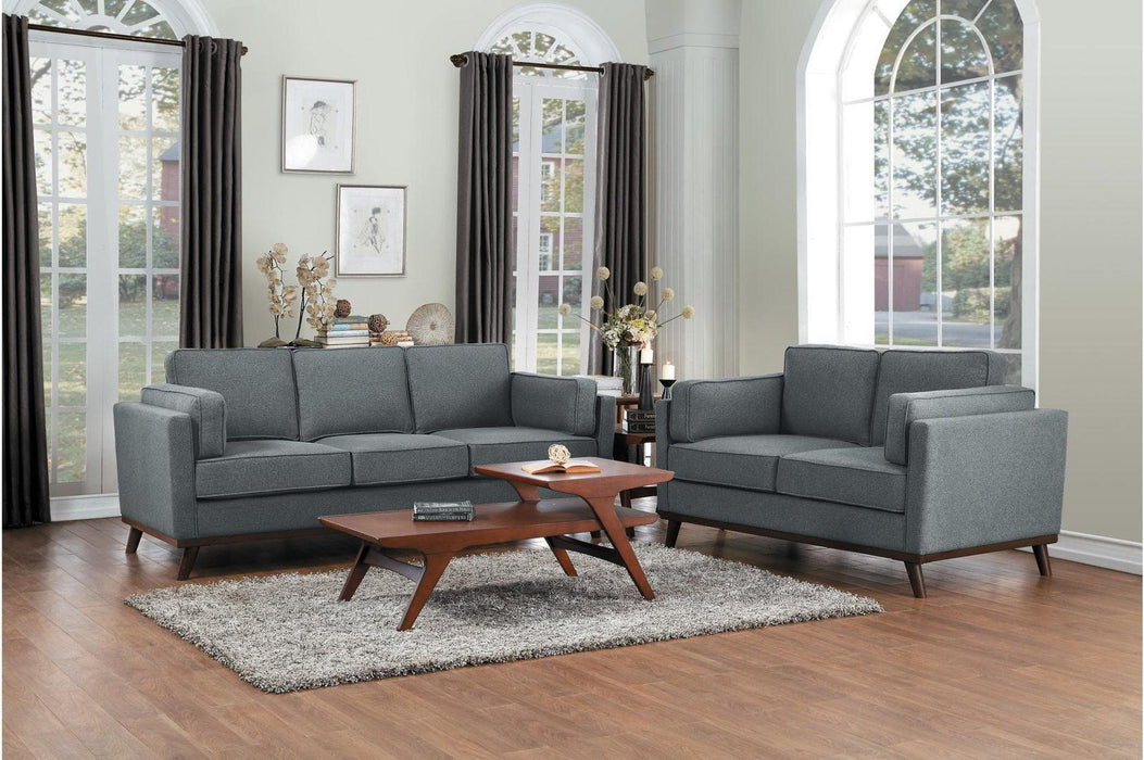 Homelegance Furniture Denizen Loveseat in Dark Gray 9537DGY-2 - LasVegasFurnitureOnline.com