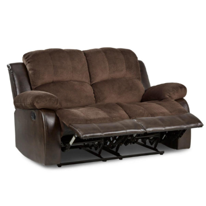 Homelegance Furniture Granley Double Reclining Loveseat in Chocolate 9700FCP-2 - LasVegasFurnitureOnline.com