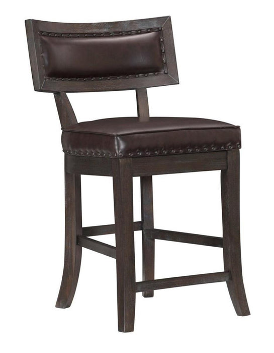 Homelegance Oxton Counter Hight Chair in Dark Cherry (Set of 2) - LasVegasFurnitureOnline.com