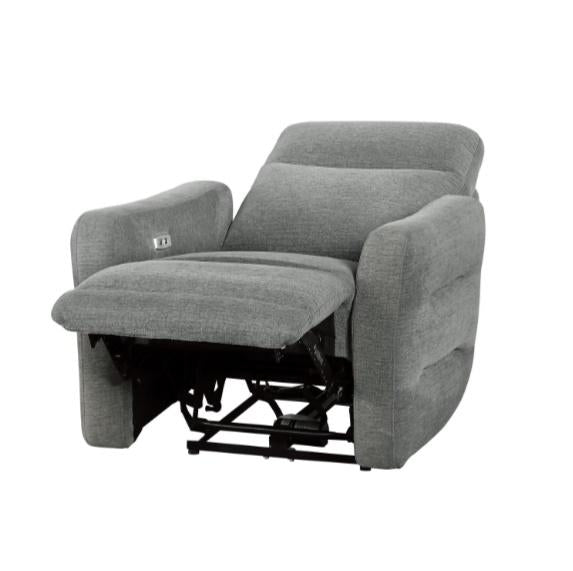 Homelegance Furniture Edition Power Lay Flat Reclining Chair in Dove Grey 9804DV-1PWH - LasVegasFurnitureOnline.com