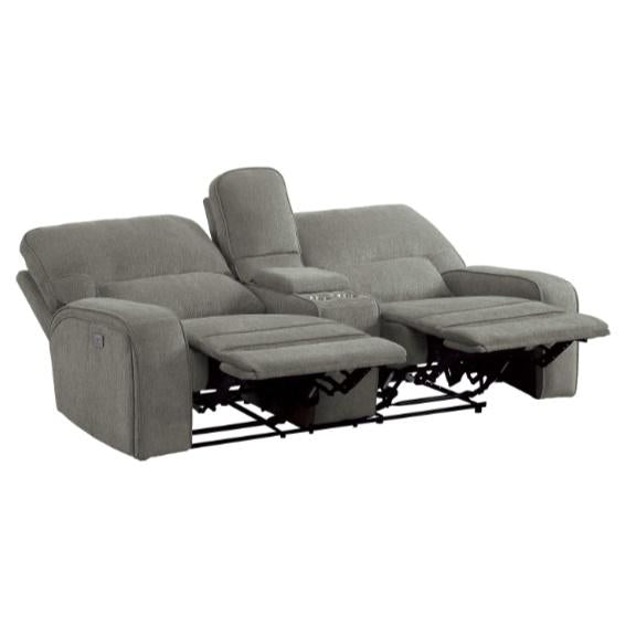 Homelegance Furniture Borneo Double Reclining Loveseat in Mocha - LasVegasFurnitureOnline.com