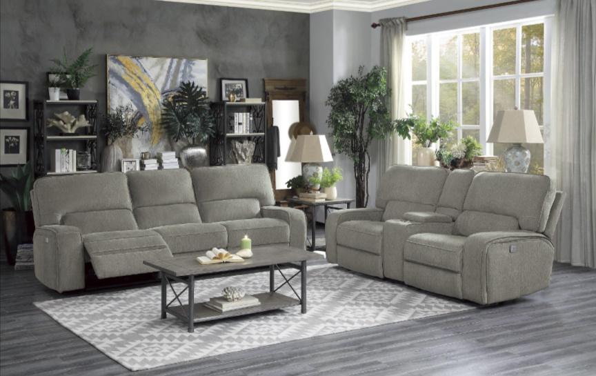 Homelegance Furniture Borneo Double Reclining Loveseat in Mocha - LasVegasFurnitureOnline.com