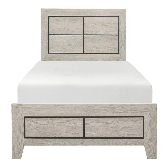 Homelegance Furniture Quinby Twin Panel Bed in Light Brown 1525T-1 - LasVegasFurnitureOnline.com