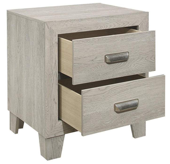 Homelegance Furniture Quinby 2 Drawer Nightstand in Light Brown 1525-4 - LasVegasFurnitureOnline.com