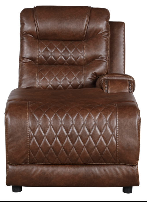 Homelegance Furniture Putnam Power Right Side Reclining Chaise with USB Port in Brown 9405BR-RCPW - LasVegasFurnitureOnline.com