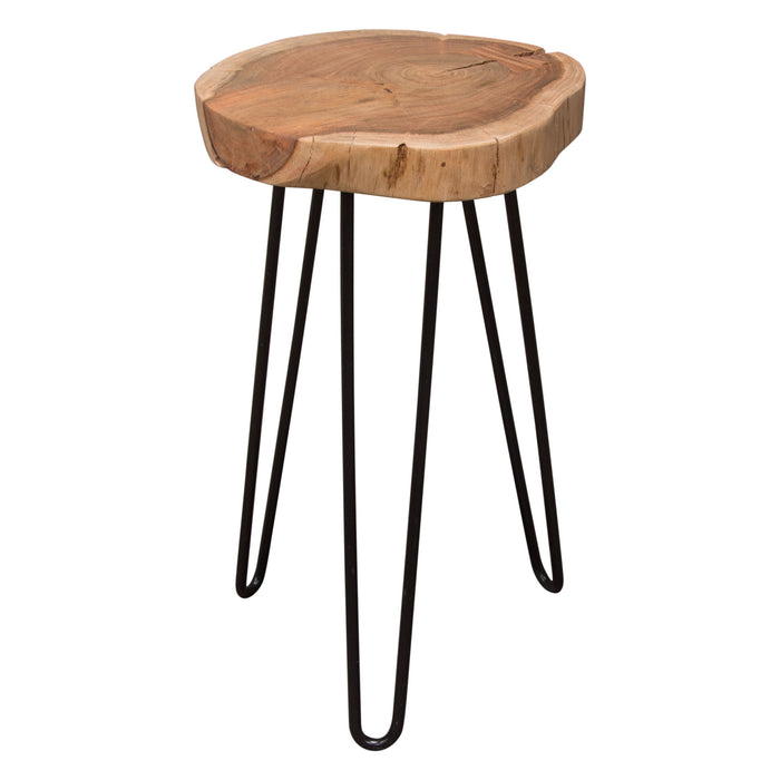 Joss Natural Acacia One of a Kind Live Edge Accent Table w/ Black Hairpin Legs by Diamond Sofa - LasVegasFurnitureOnline.com