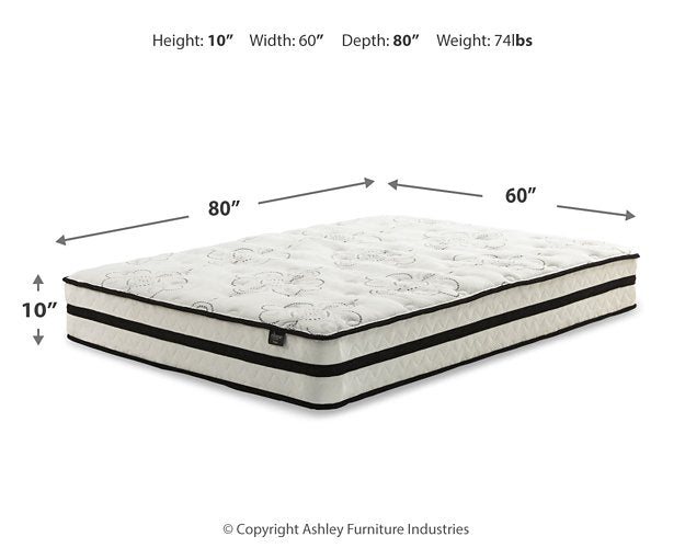 Chime 10 Inch Hybrid Mattress Set - LasVegasFurnitureOnline.com