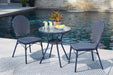 Odyssey Blue Outdoor Table and Chairs (Set of 3) - LasVegasFurnitureOnline.com