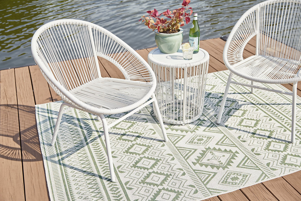 Mandarin Cape Outdoor Table and Chairs (Set of 3) - LasVegasFurnitureOnline.com