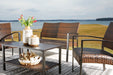 Zariyah Outdoor Love/Chairs/Table Set (Set of 4) - LasVegasFurnitureOnline.com