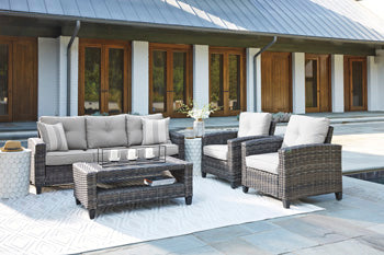 Cloverbrooke 4-Piece Outdoor Conversation Set - LasVegasFurnitureOnline.com