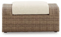 Sandy Bloom Outdoor Ottoman with Cushion - LasVegasFurnitureOnline.com