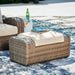 Sandy Bloom Outdoor Ottoman with Cushion - LasVegasFurnitureOnline.com