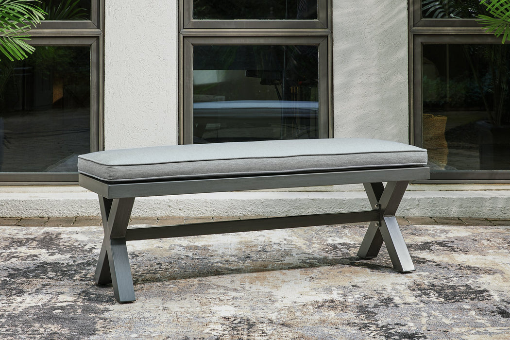 Elite Park Outdoor Bench with Cushion - LasVegasFurnitureOnline.com