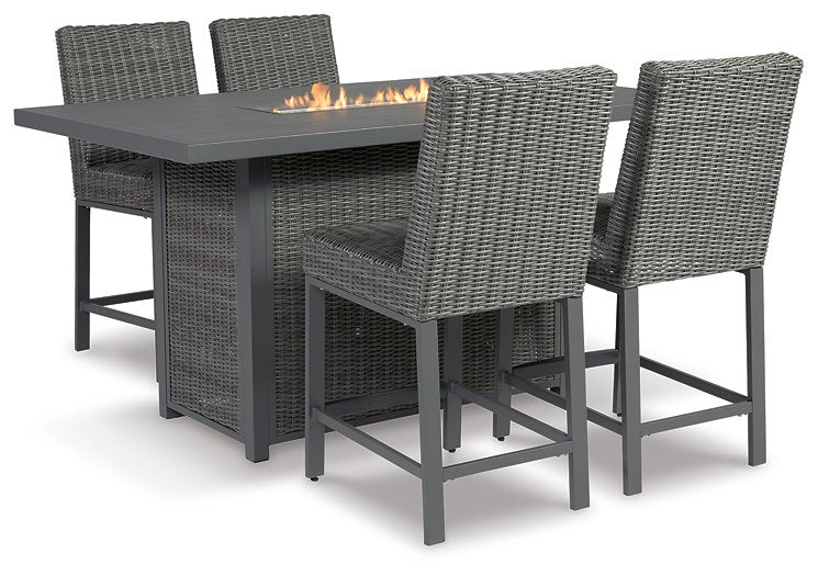 Palazzo Outdoor Counter Height Dining Table with 4 Barstools - LasVegasFurnitureOnline.com